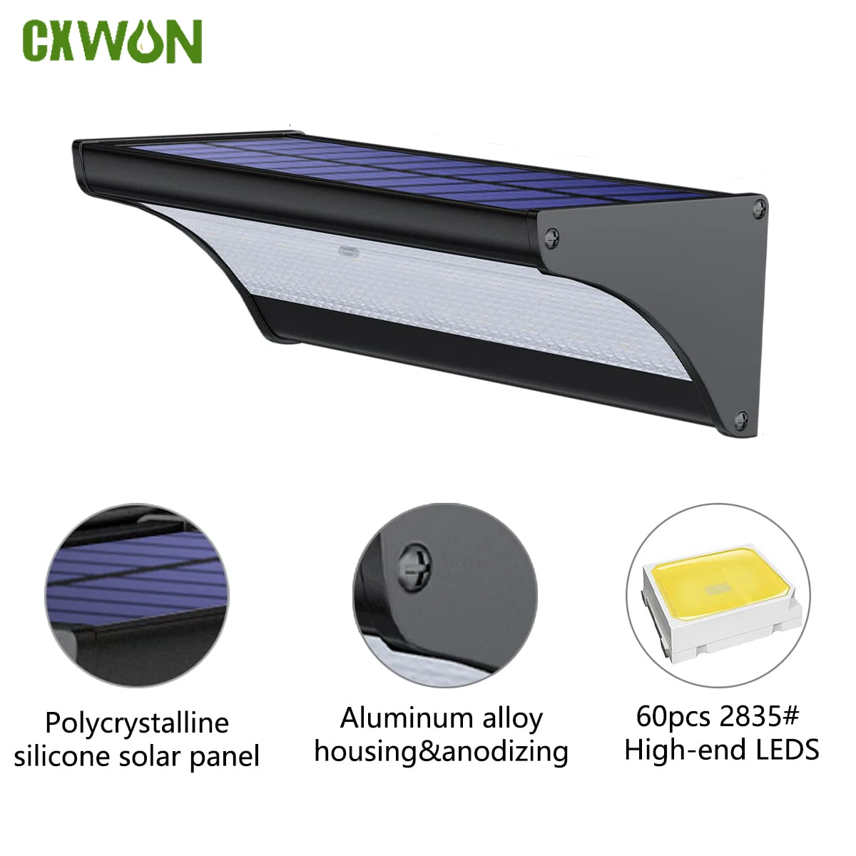 Solar Garden Light - 60/48Led Outdoor Solar Wall Light Solar