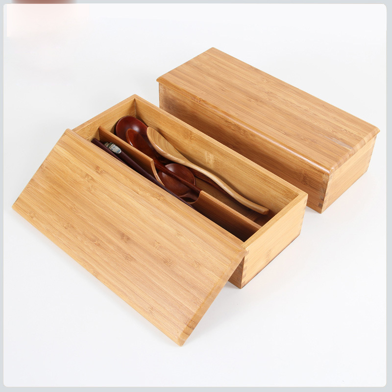 Bamboo Cutlery - Japanese Style Bamboo Chopsticks Storage Box