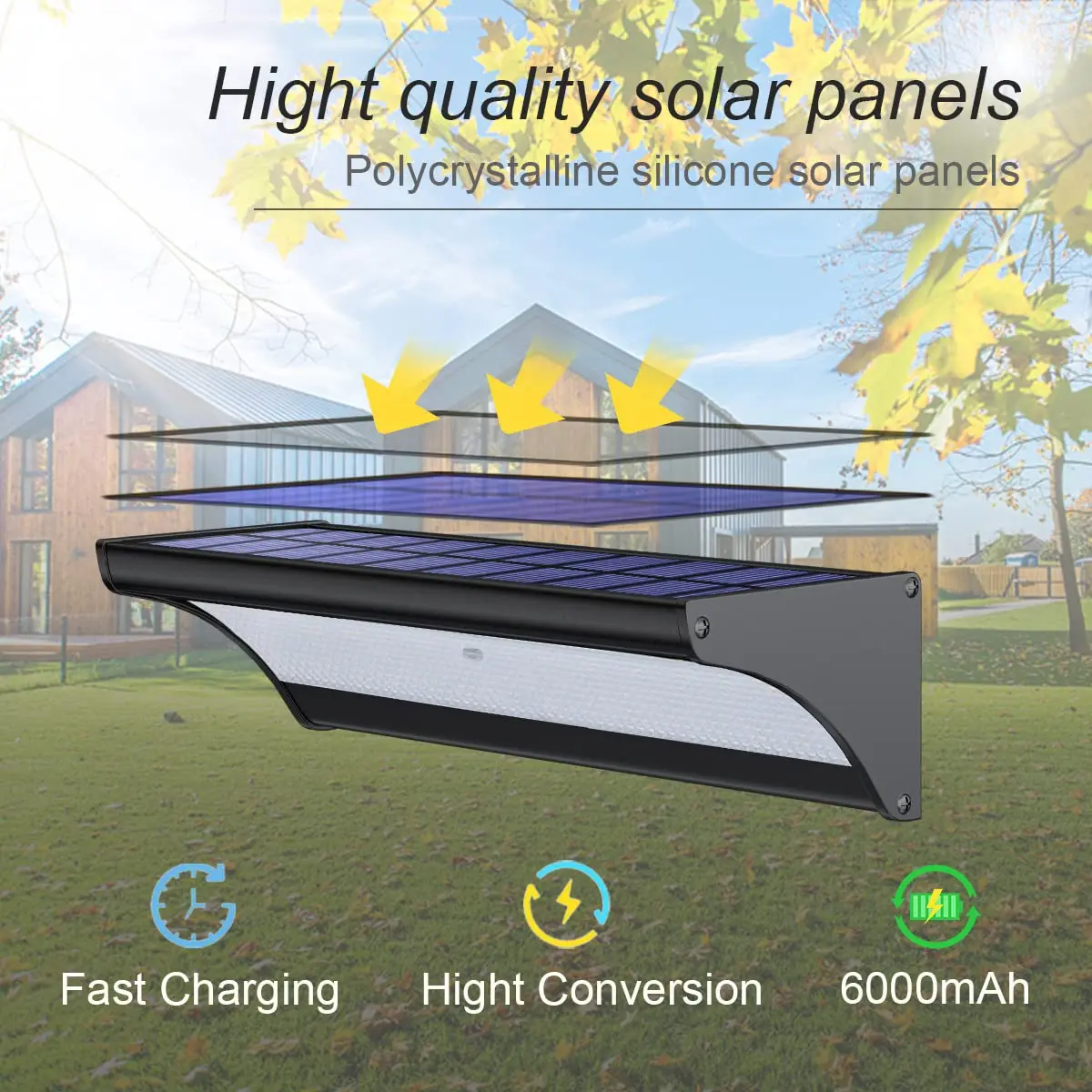 60/48Led Outdoor Solar Wall Li - Solar Garden Light ulasan dan harga