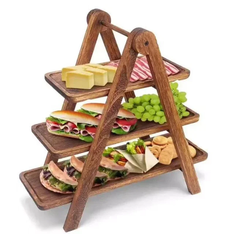 3 Tier Serving Tray Wood Tiere - Bamboo Cutlery ulasan dan harga
