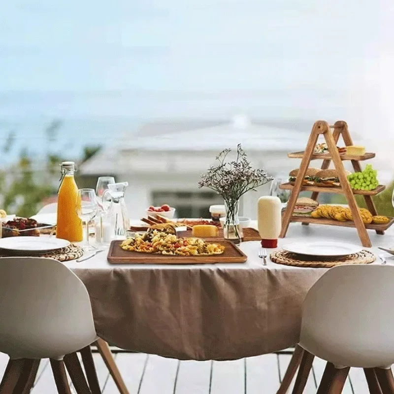 3 Tier Serving Tray Wood Tiere - Bamboo Cutlery ulasan dan harga