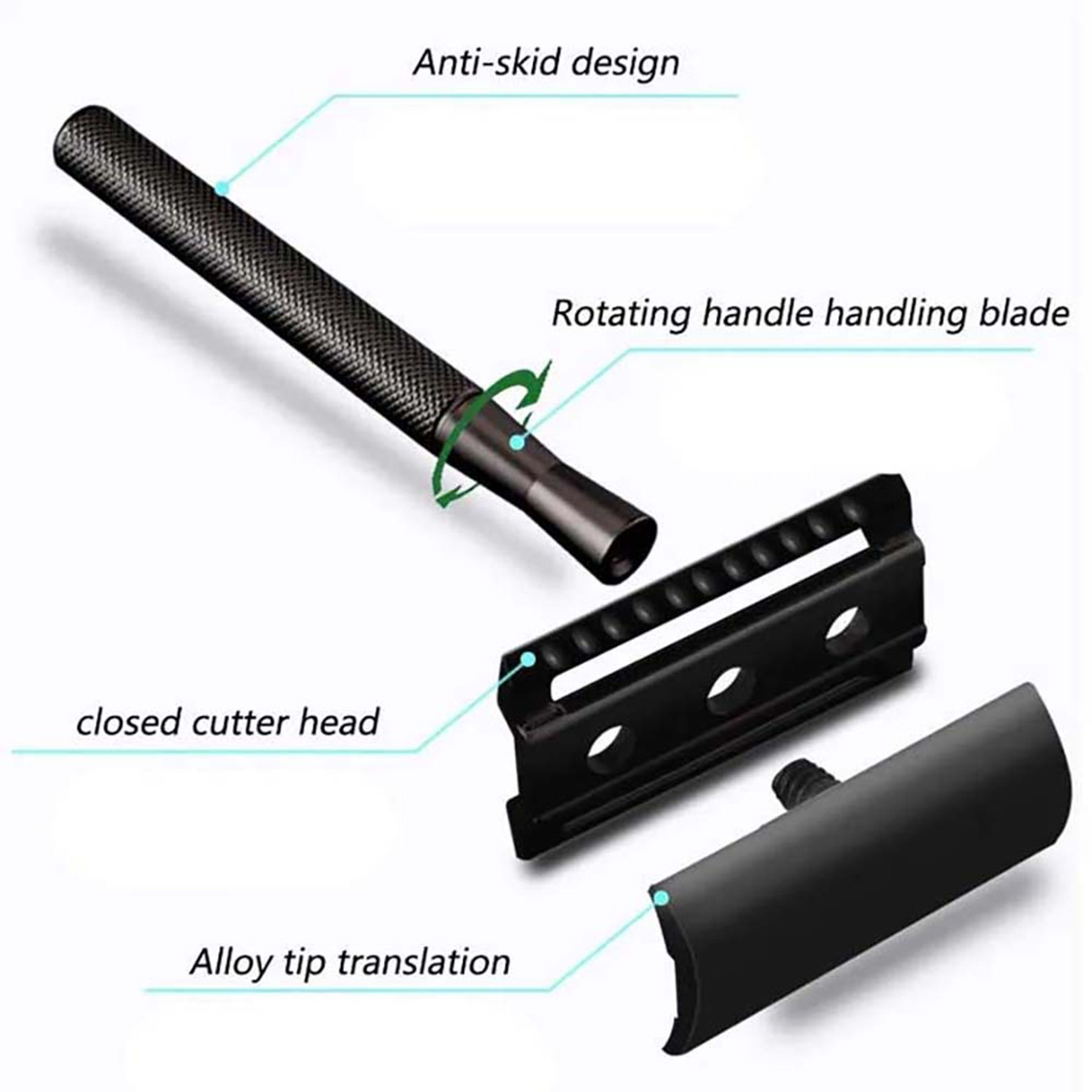 Black Weighted Handle Safety R - Safety Razor Handle ulasan dan harga