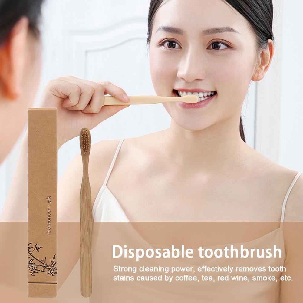1/5/10Pcs Toothbrush Adult Bam - Bamboo Toothbrush ulasan dan harga