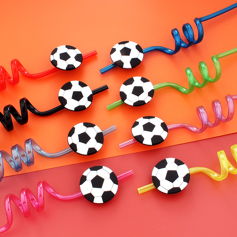 12pcs Football Themed Straws,  - Reusable Straw ulasan dan harga