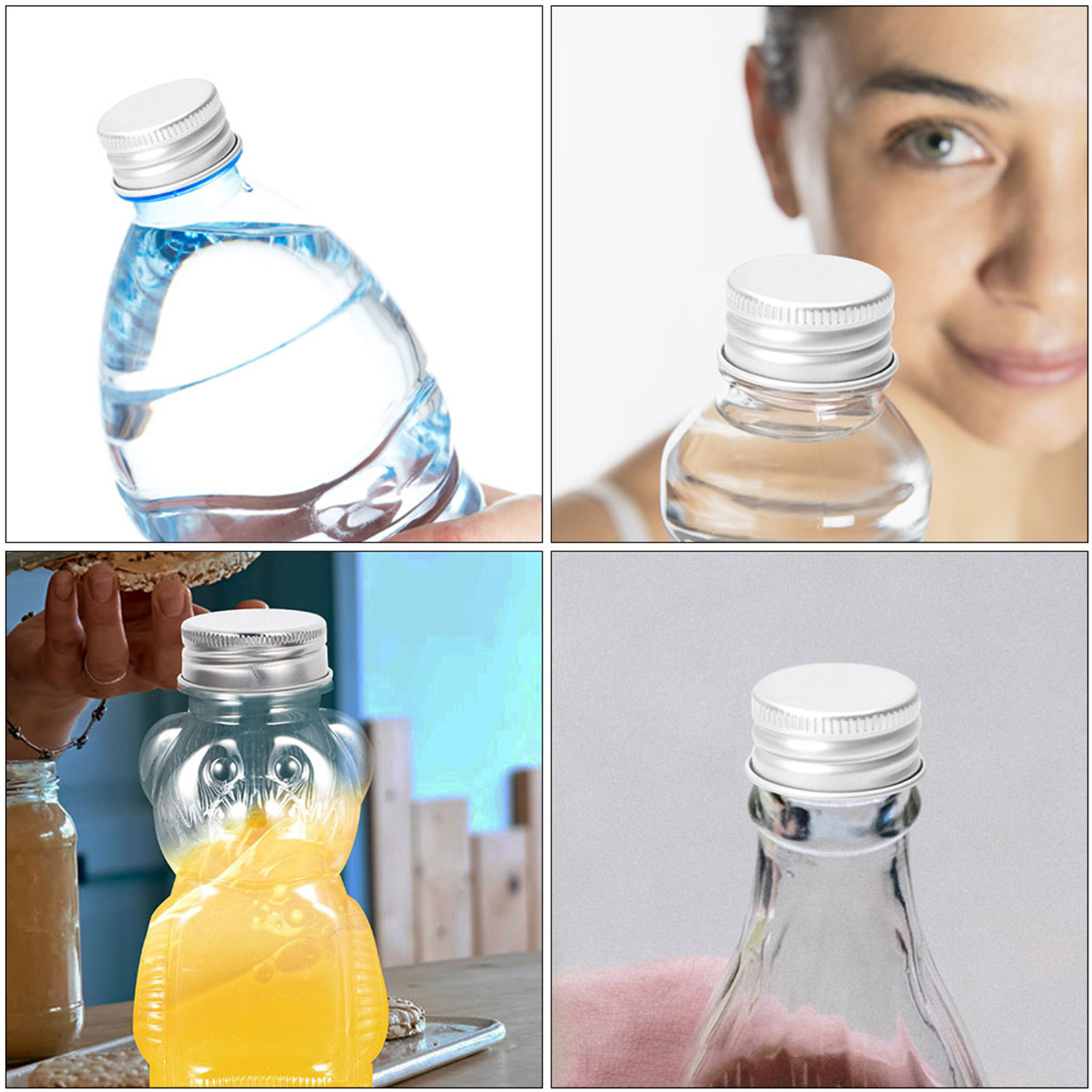80Pcs Aluminum Screw Caps for  - Reusable Bottle ulasan dan harga