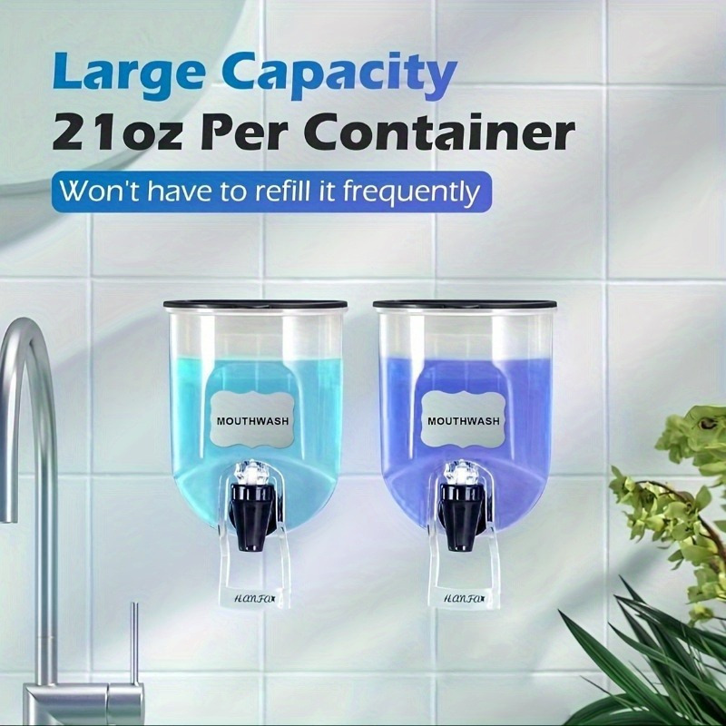 2PCS 600ml Mouthwash Dispenser - Reusable Bottle ulasan dan harga