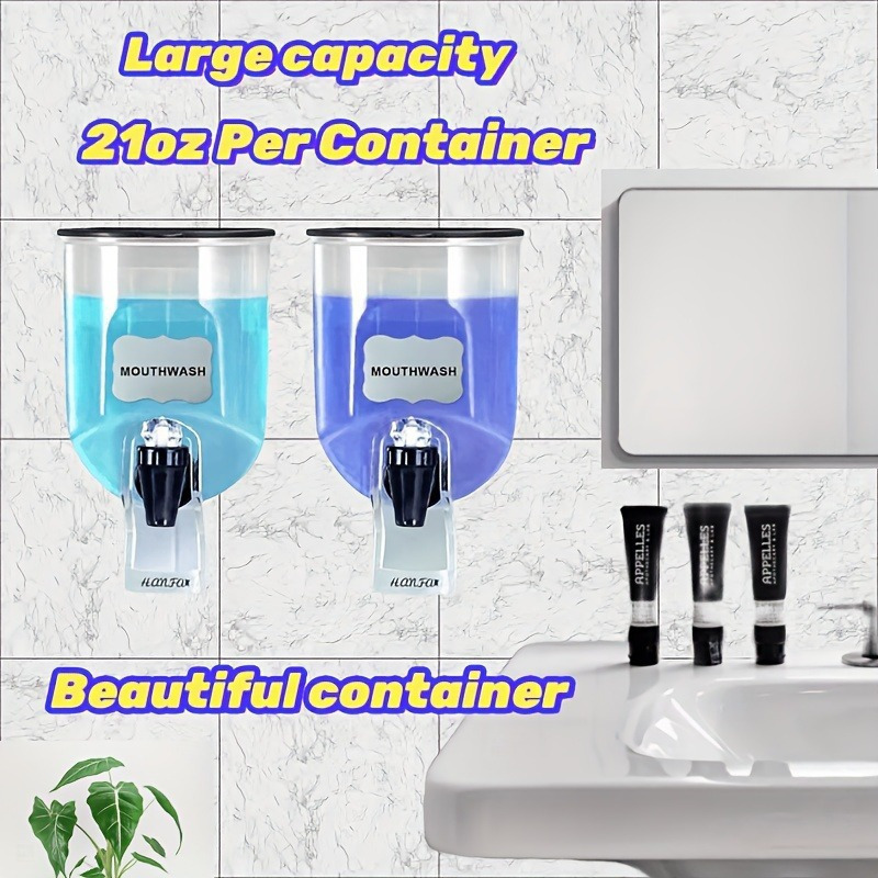 2PCS 600ml Mouthwash Dispenser - Reusable Bottle ulasan dan harga