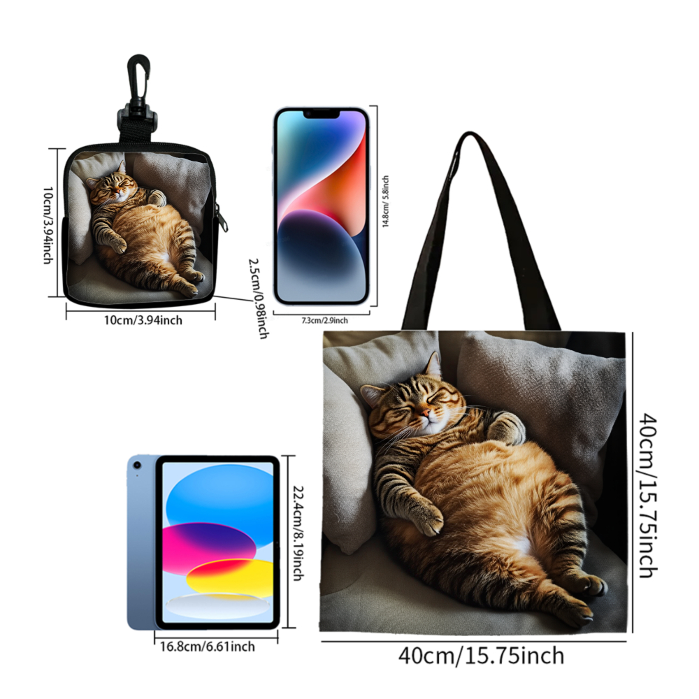 Chonky Tabby Cat Sleeping Prin - Reusable Bag ulasan dan harga