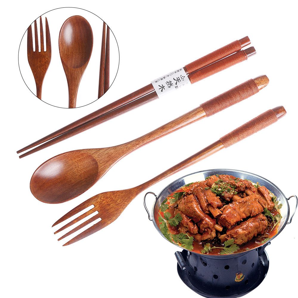 Japanese Style Cutlery Set Por - Bamboo Cutlery ulasan dan harga