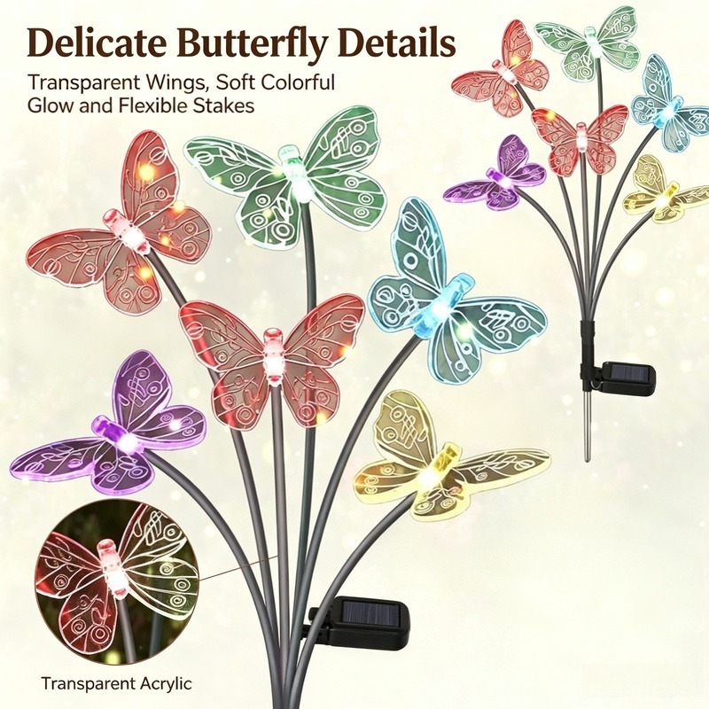Solar Powered Butterfly Lights - Solar Garden Light ulasan dan harga