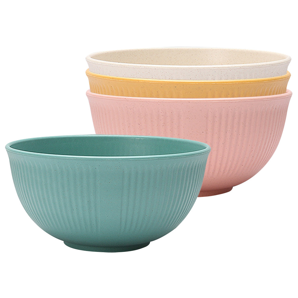 4Pcs Wheat Straw Ramen Bowl Se - Reusable Straw ulasan dan harga