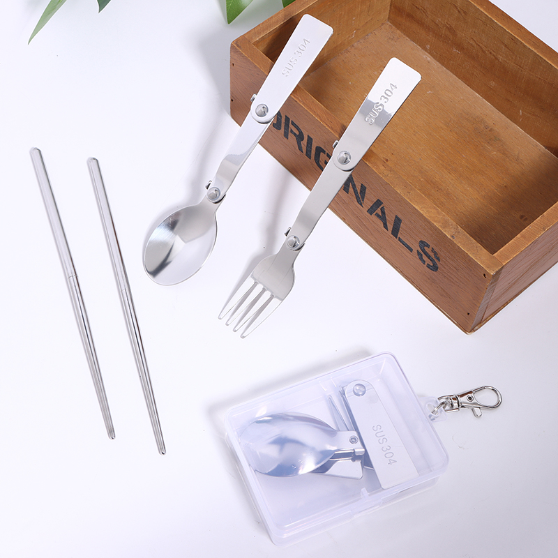 1PC/3PCS Stainless Steel Porta - Bamboo Cutlery ulasan dan harga